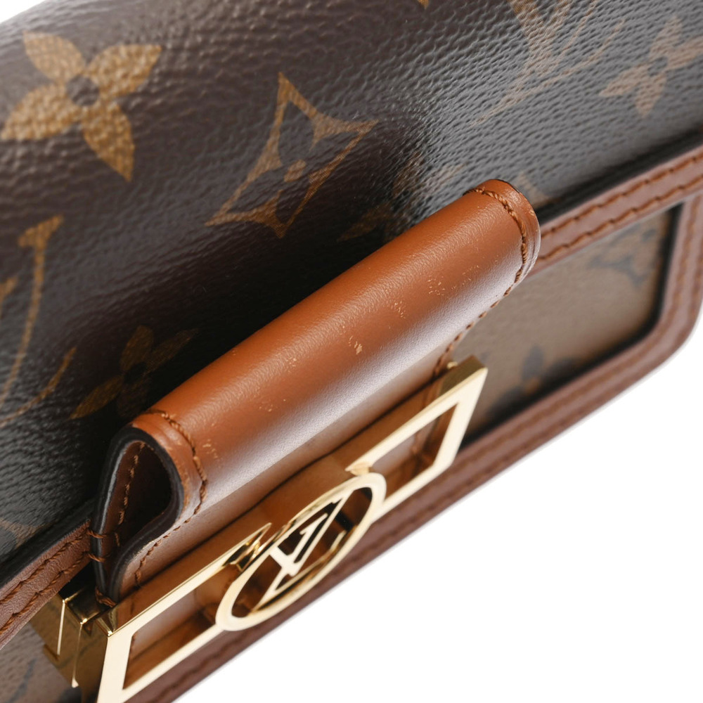 Louis Vuitton Shoulder Wallet Monogram Brown Bag Portefeuille Reverse Dauphine - Picture 7 of 11